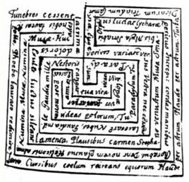 Szenci Molnár Albert mágikus betűnégyzete, „cubusa” Lusus Poetici (1614) című kötetében talált magának versteret.